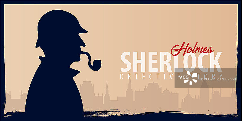 夏洛克·福尔摩斯侦探banner图片素材