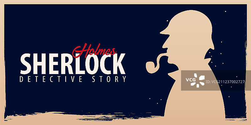 夏洛克·福尔摩斯侦探banner图片素材
