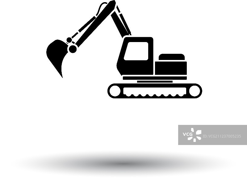 建筑挖掘机图标图片素材