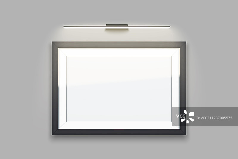 画廊中的聚光灯相框图片素材