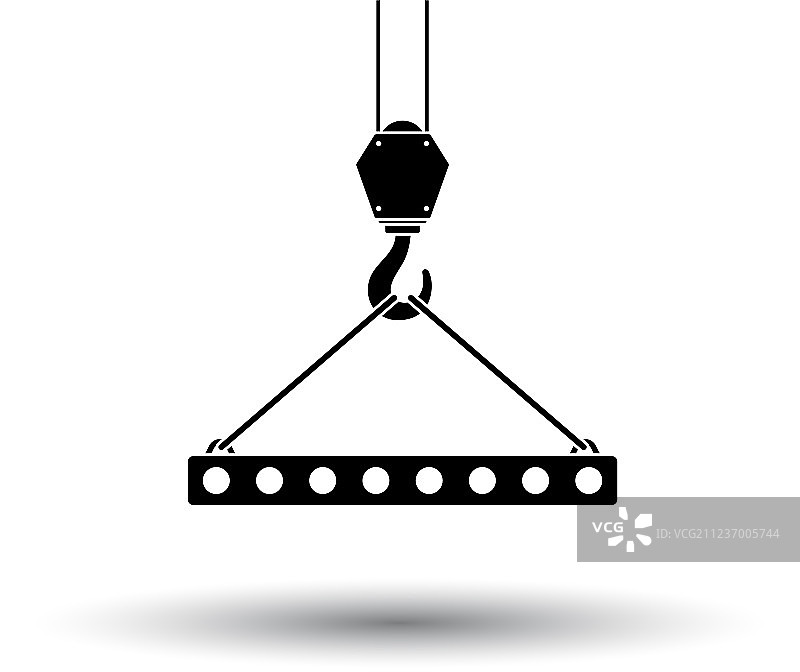 起重机吊钩悬挂石板图标图片素材