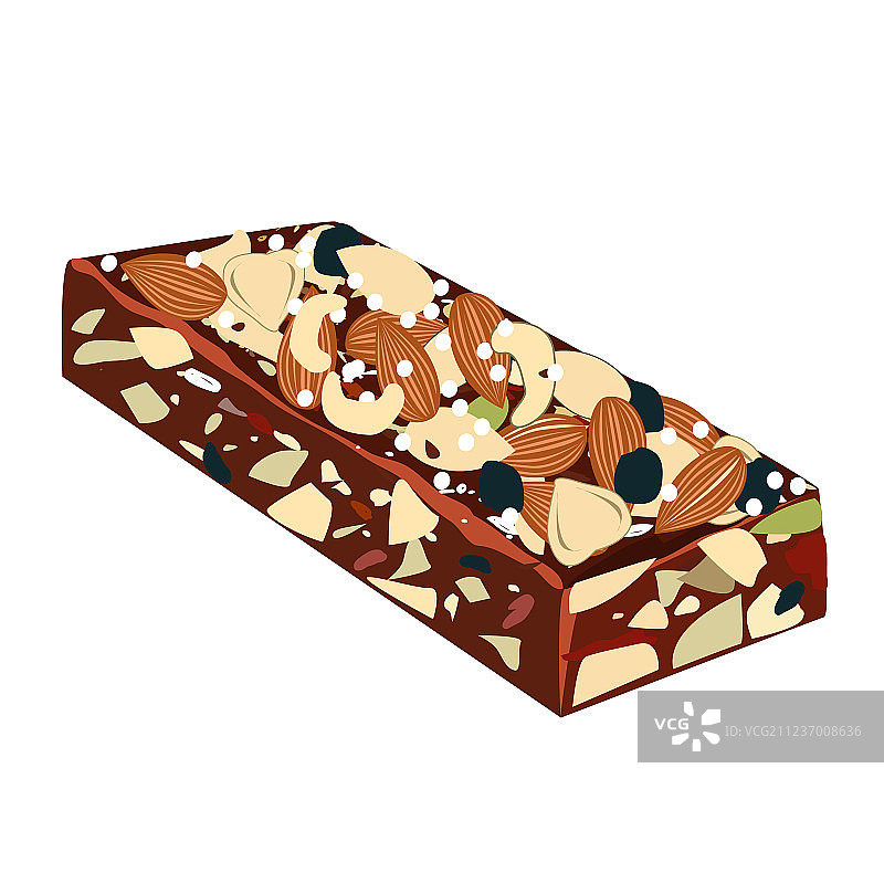 含蛋白质和坚果的能量棒图片素材