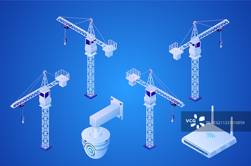 施工现场工具等距图标集图片素材