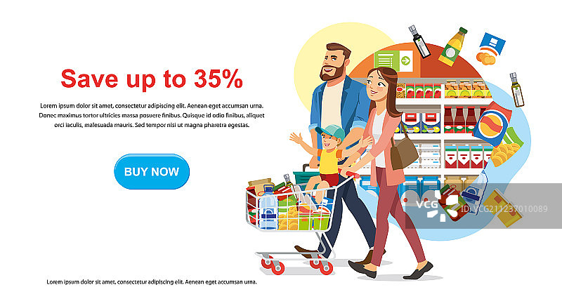 食品店促销优惠Web banner图片素材