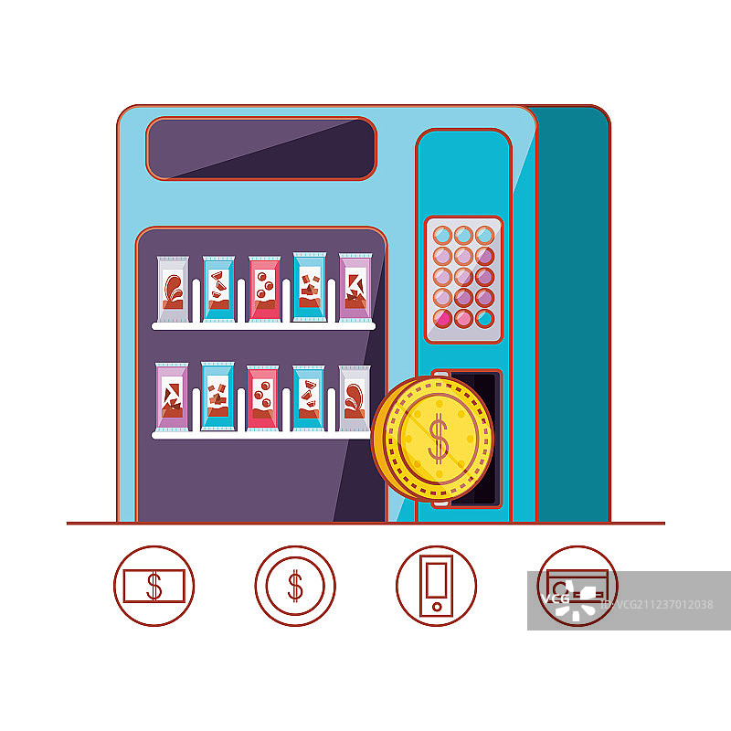 巧克力自动售货机图片素材