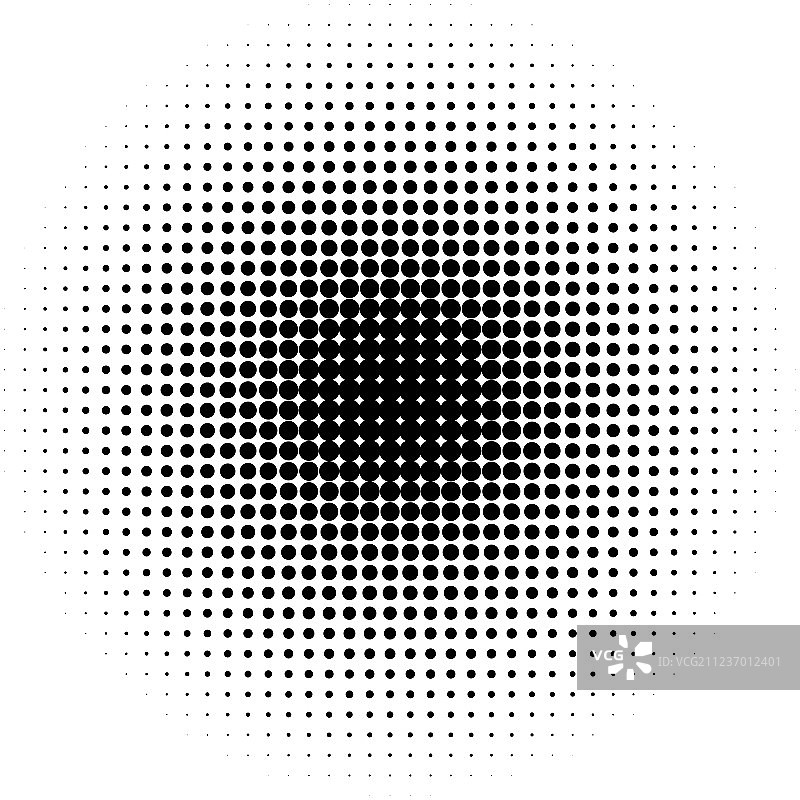 圆形半色调图案纹理单色图片素材