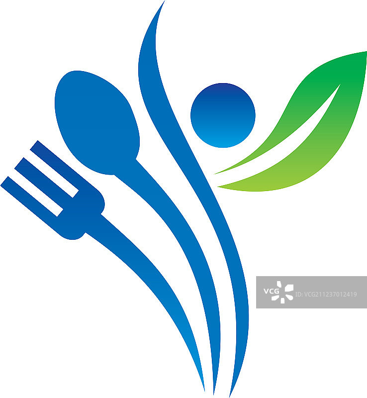 健康餐厅标志设计模板图片素材