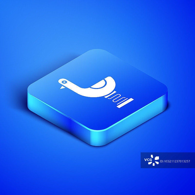 2.5D骑鸭子小孩图标，蓝色背景图片素材