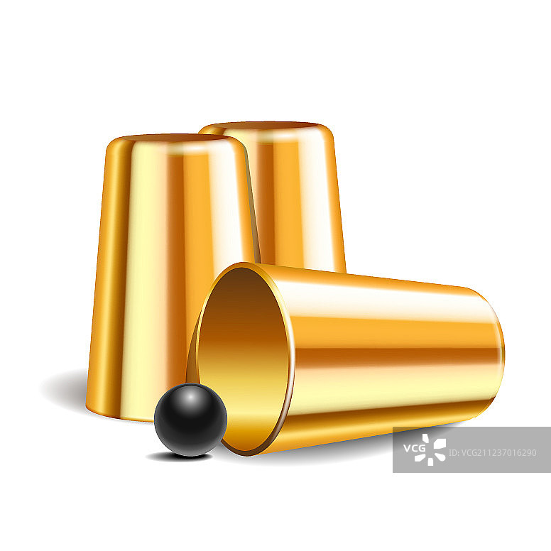 骗局游戏：三个顶针和一个球图片素材