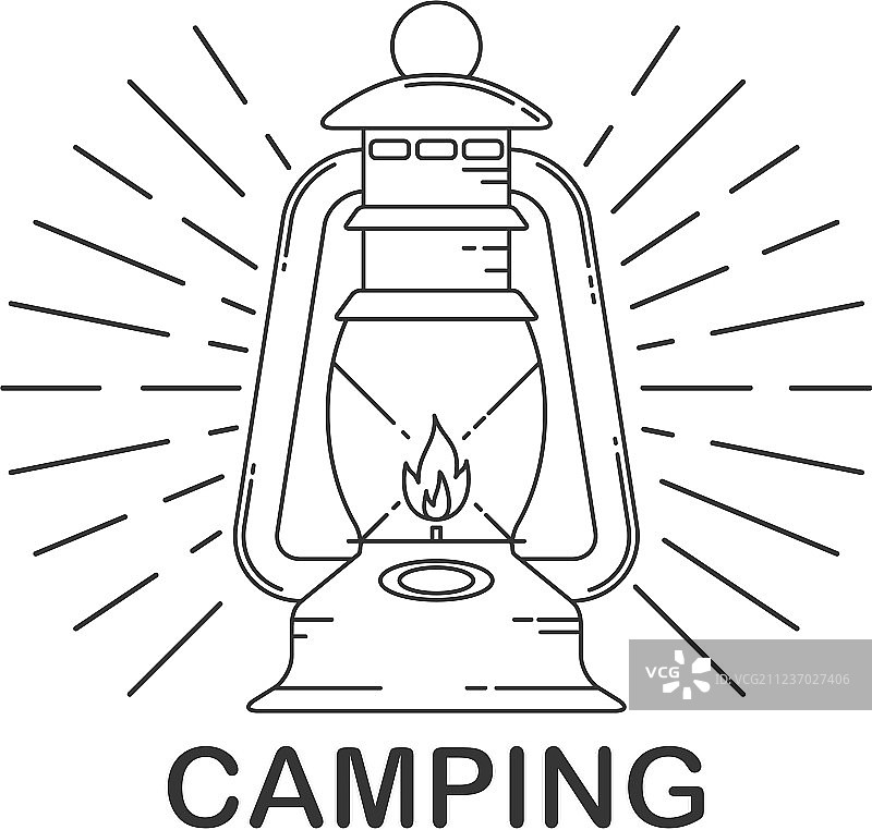 乡村露营灯笼图片素材