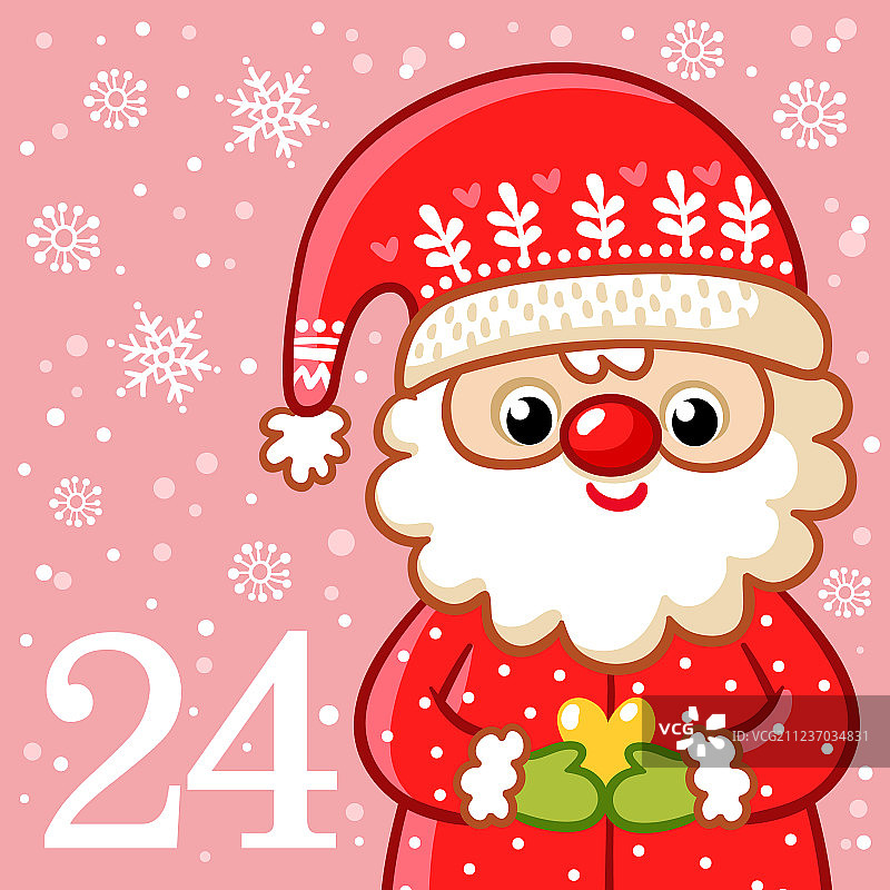 儿童圣诞节降临节日历图片素材