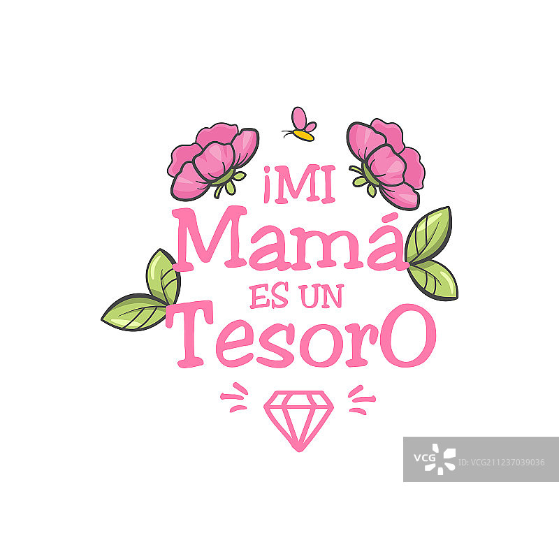 西班牙母亲节问候图片素材