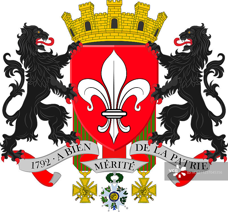 上法兰西大区北部里尔纹章图片素材