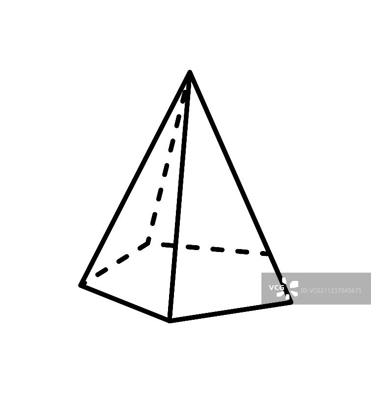 具有锐角的四面体几何图形图片素材