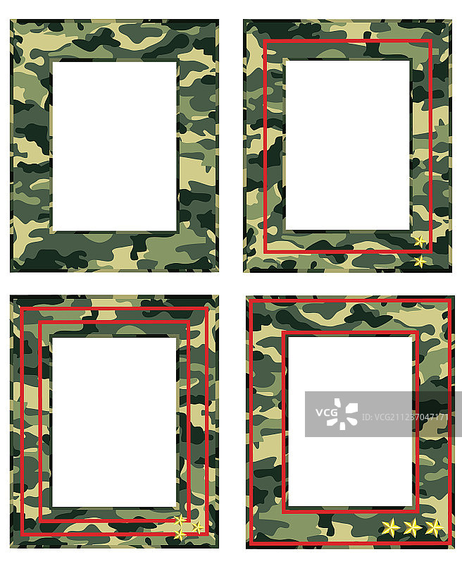 带军事元素的迷彩相框图片素材