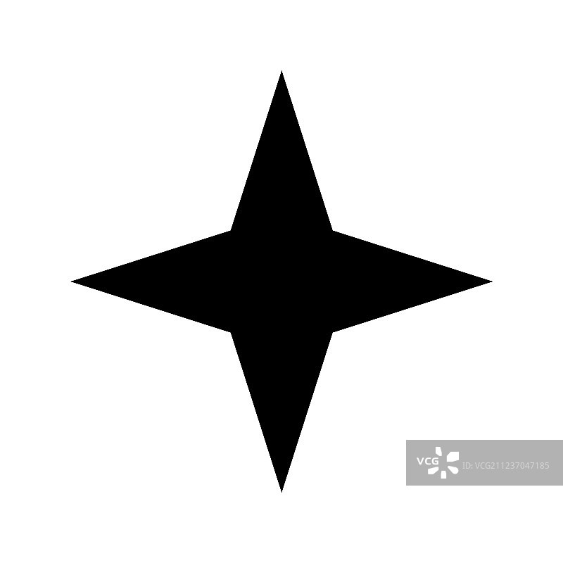 扁平风格复古星星图标图片素材