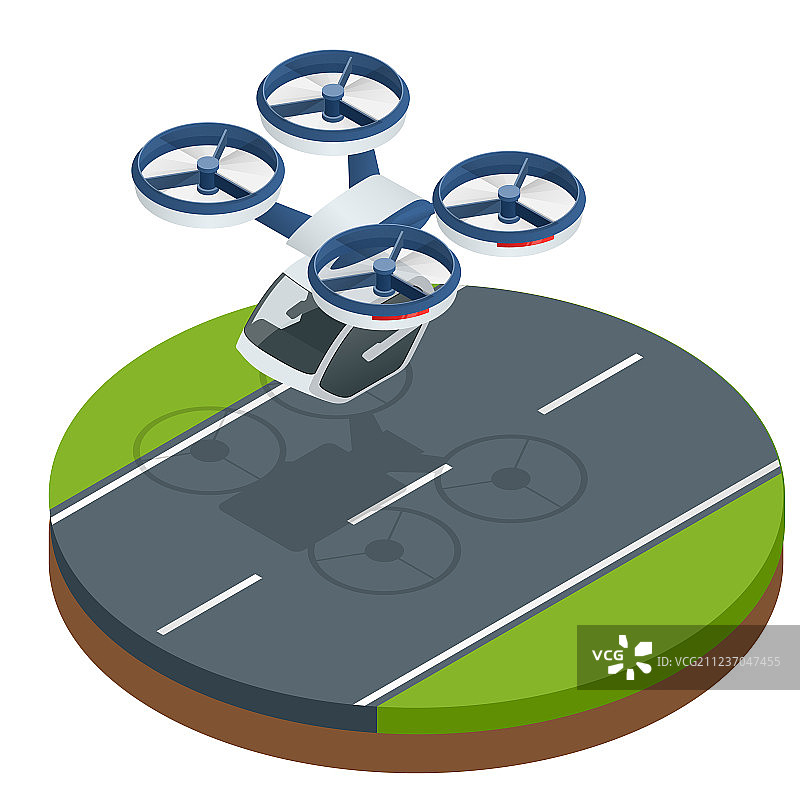 2.5D现代未来飞行客运图片素材