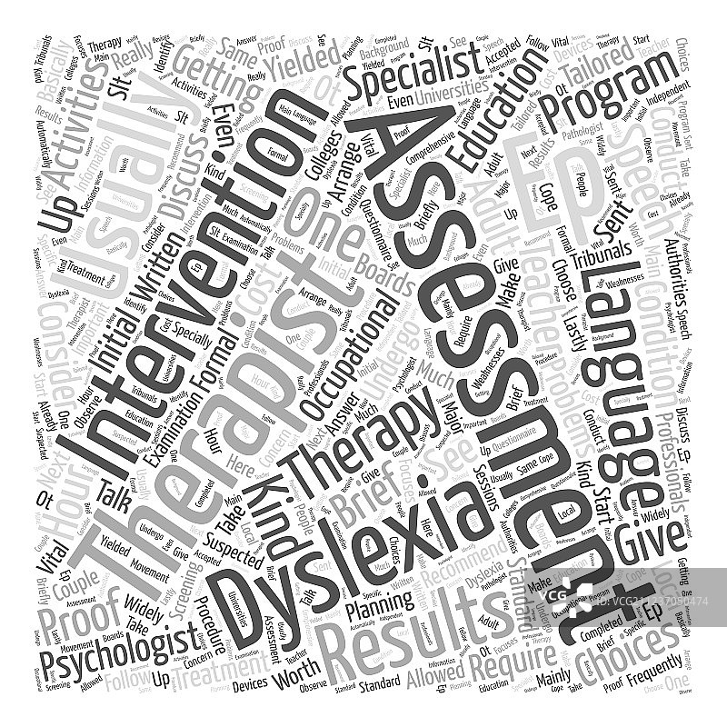 成人阅读障碍评估选择词云图片素材