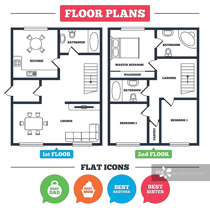 最佳妈妈、爸爸、兄弟、姐妹图标图片素材