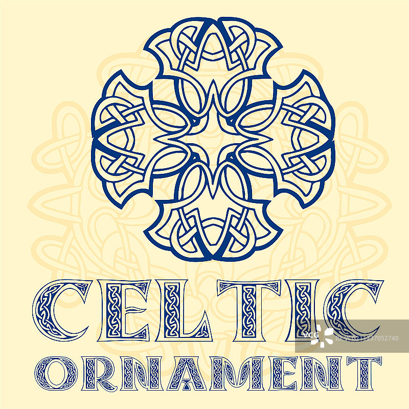装饰性凯尔特人风格装饰图案图片素材