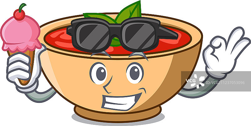 冰淇淋番茄汤卡通形象图片素材