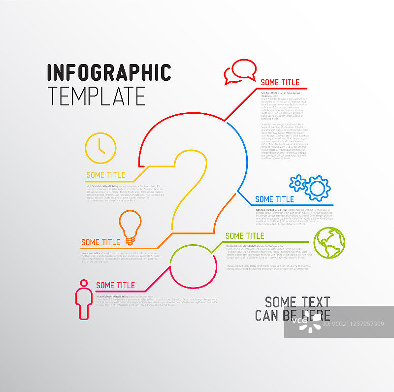 问号信息图报告模板图片素材