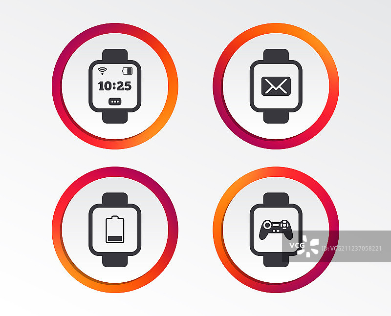 智能手表腕部数字时钟图标图片素材