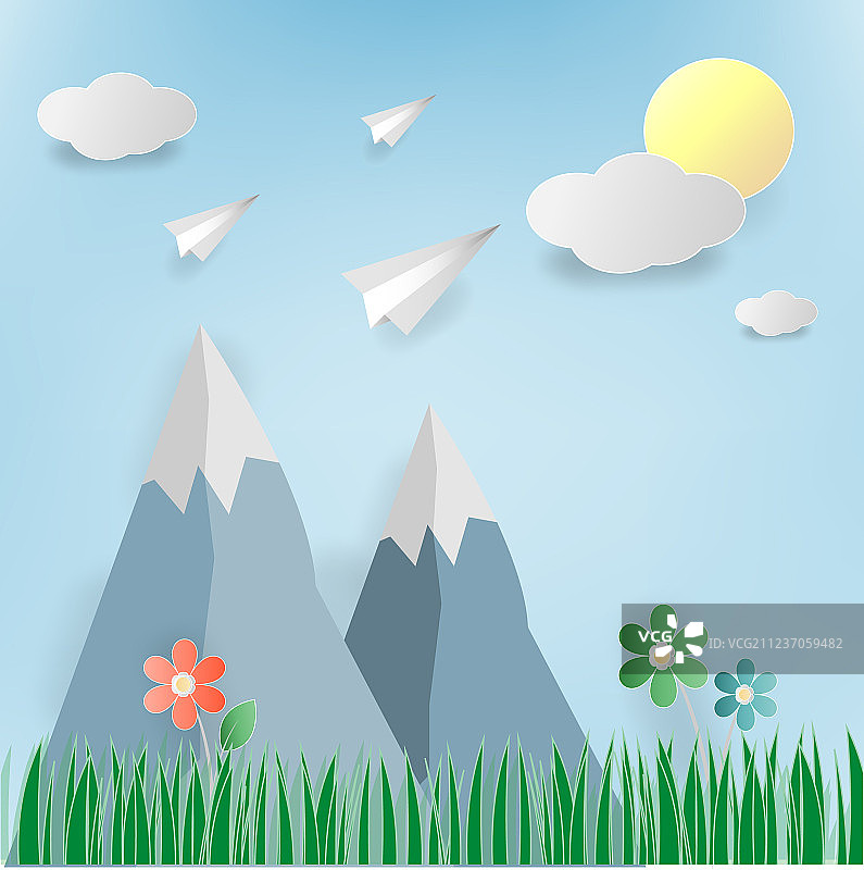 火箭启动纸艺图片素材