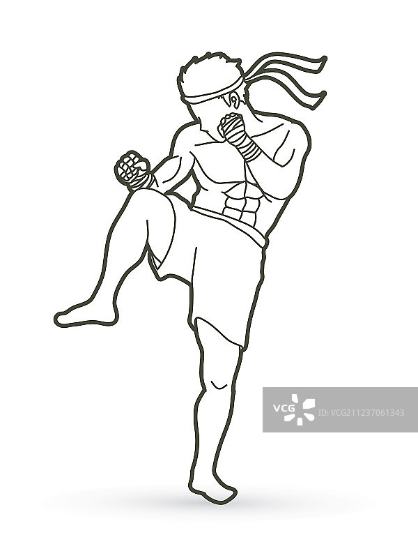 泰拳动作图片素材