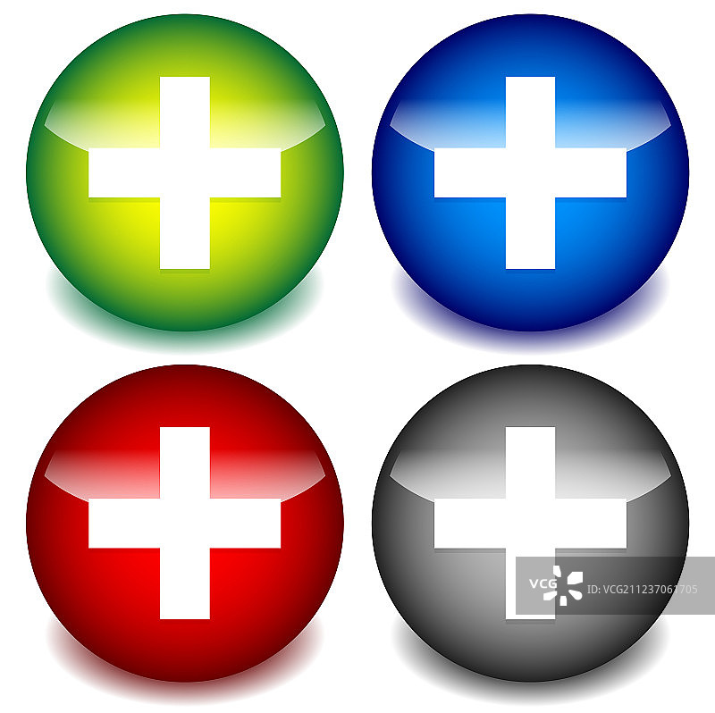 医疗急救概念的加号十字图标图片素材