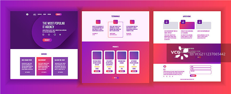 网站模板页面商务界面图片素材