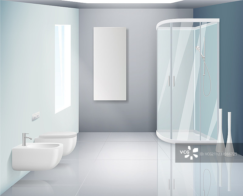 现代浴室内部：马桶或盥洗室图片素材