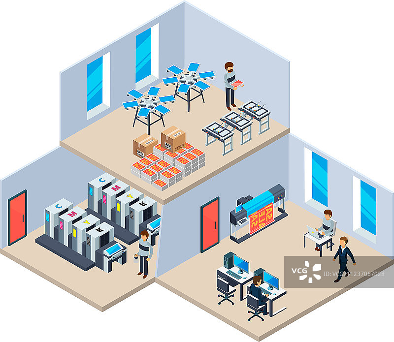 印刷厂生产工业印刷图片素材