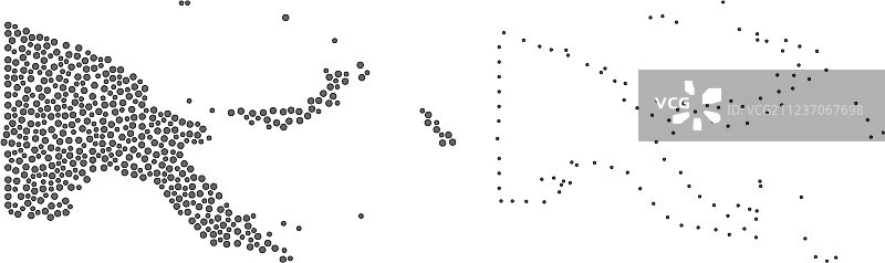 巴布亚新几内亚的圆点等高线地图图片素材