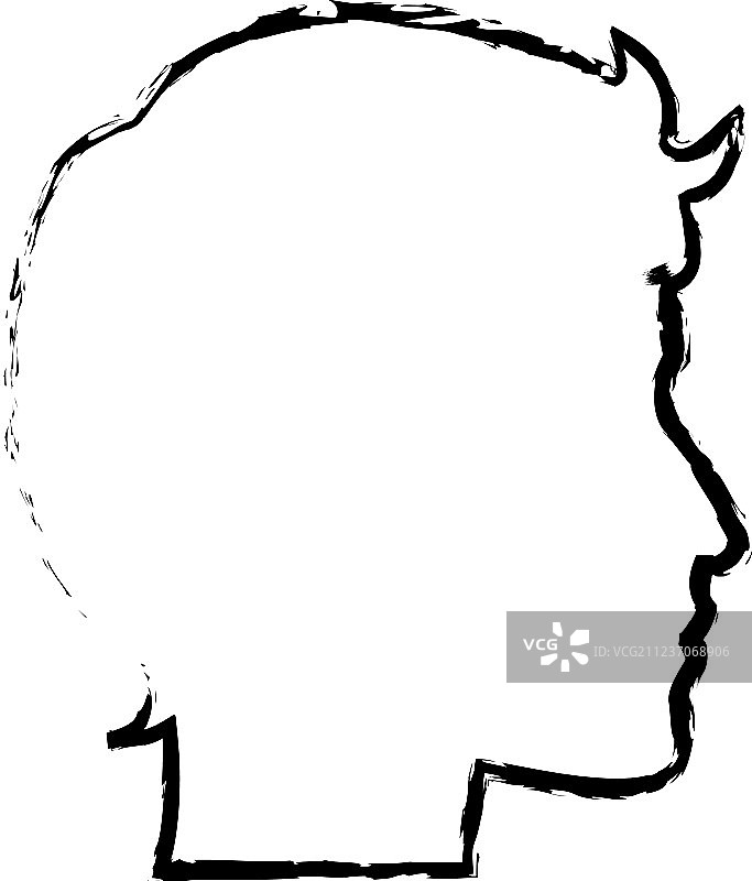 男人头像轮廓素描图片素材