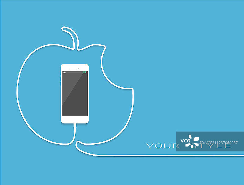 时尚礼品智能手机白色充电器图片素材