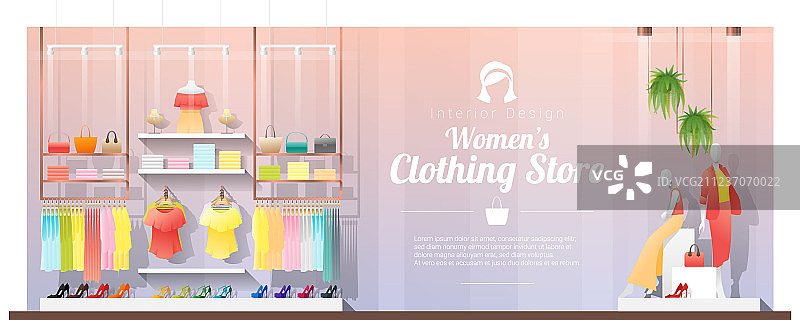 女装店内部背景图片素材