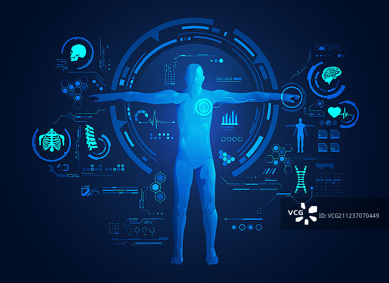 身体扫描图片素材