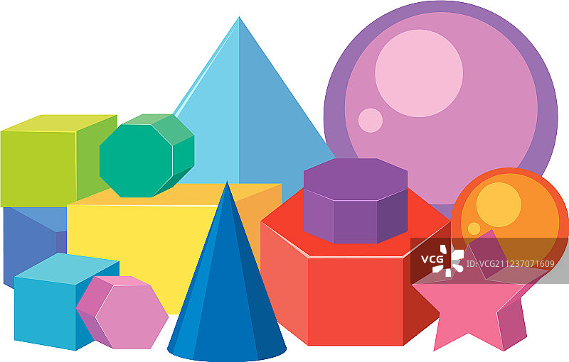 一组数学几何形状图片素材