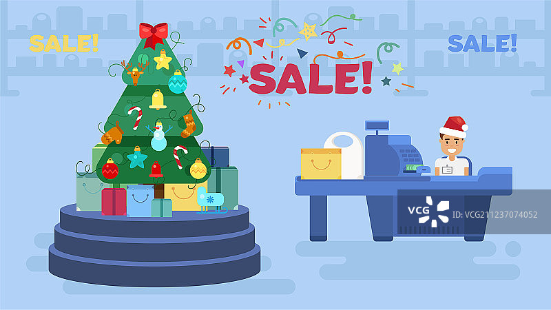 商店里的圣诞新年图片素材