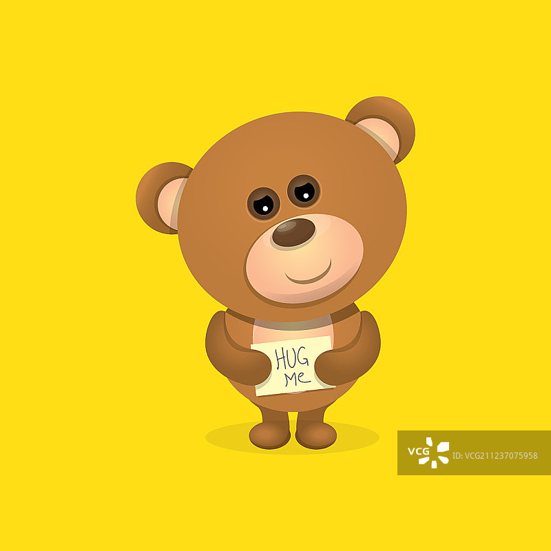 有趣的泰迪熊卡通角色图片素材