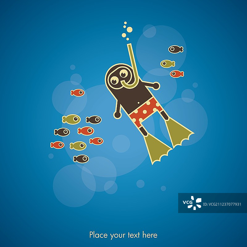 潜水卡片图片素材