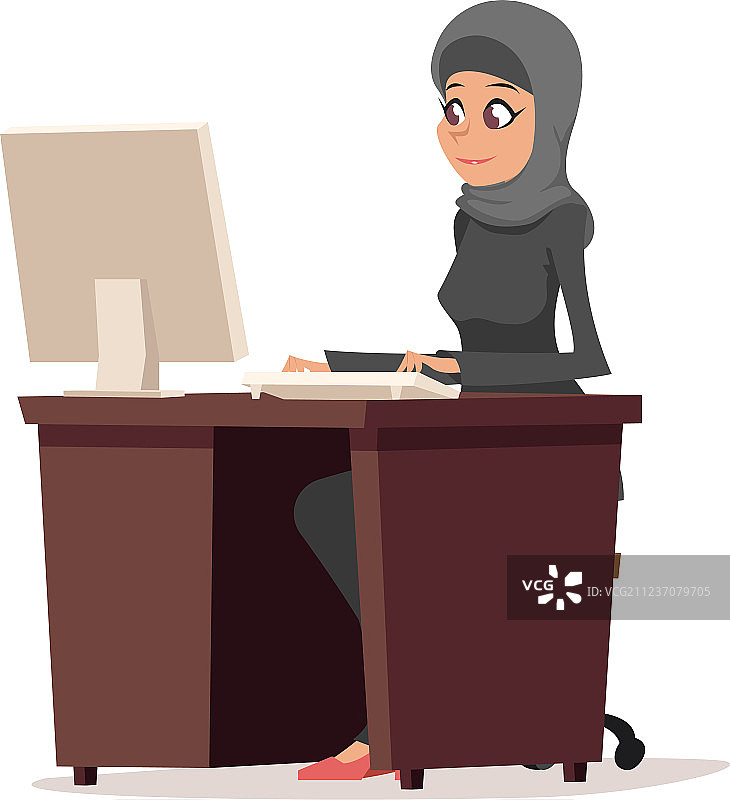 阿拉伯可爱传统商务女人角色图片素材