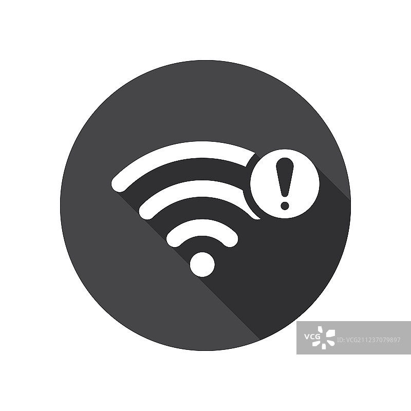 带感叹号的Wi-Fi图标图片素材