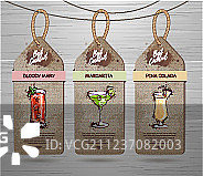 餐厅标签鸡尾酒单设计合集图片素材