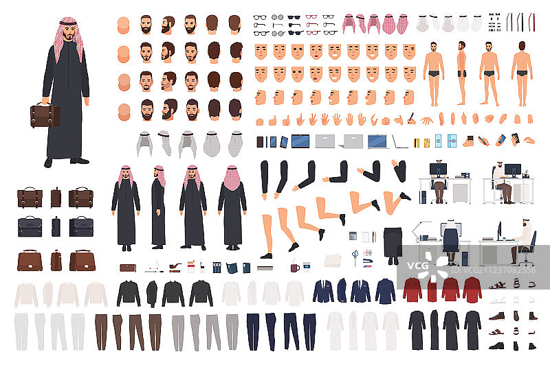 穿着传统服饰的阿拉伯商人图片素材