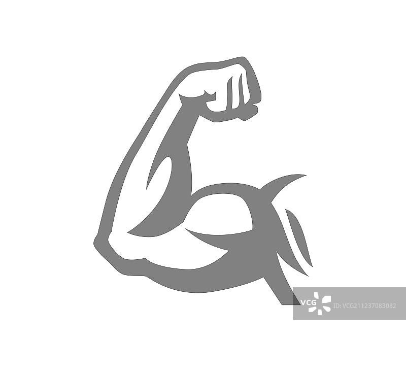 二头肌手臂肌肉标志图片素材