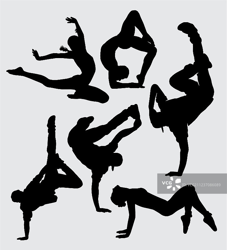 舞蹈剪影图片素材