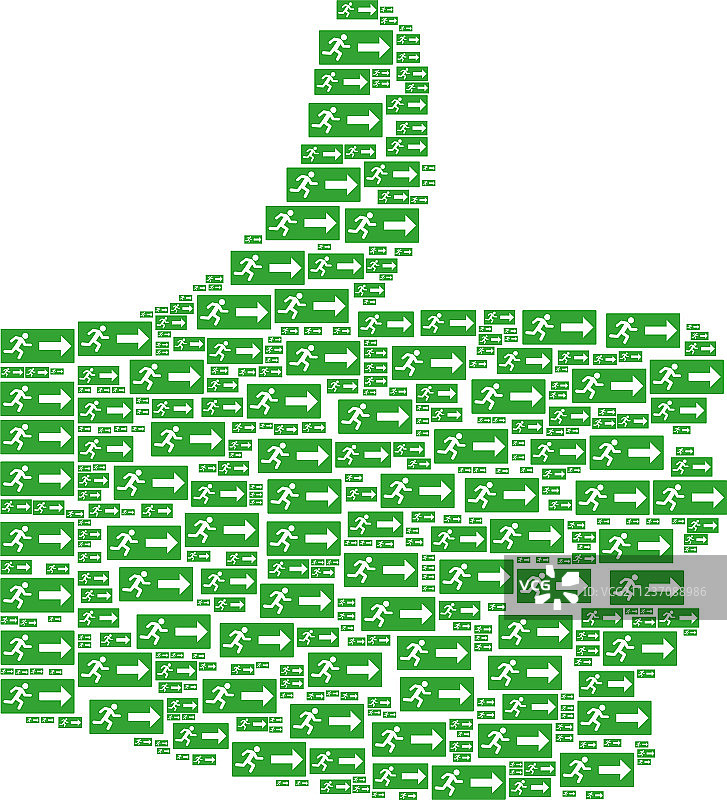 紧急出口图标的向上拇指图片素材