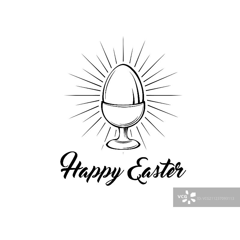 复活节快乐贺卡蛋托图片素材